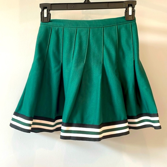 Other - Kelly green with white /black trim cheer skirt